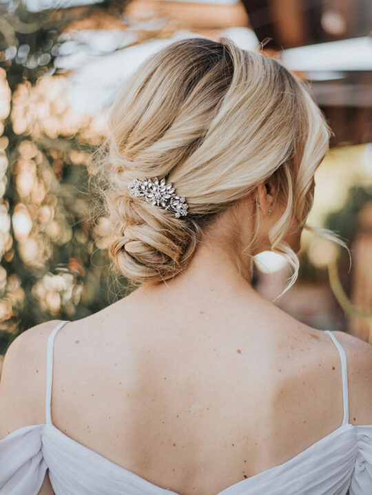 Petit peigne coiffure mariage cristal Valentina