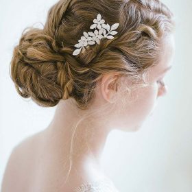 bijou cheveux mariage peigne fleurs feuilles 5