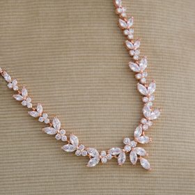 collier cristal rose gold