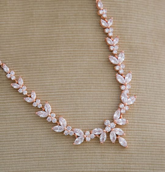 collier cristal rose gold