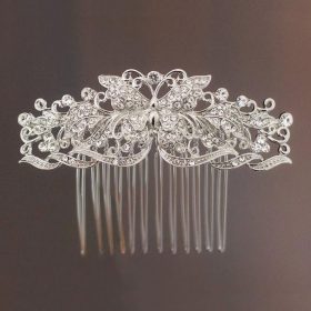 Peigne coiffure mariage papillon en cristal