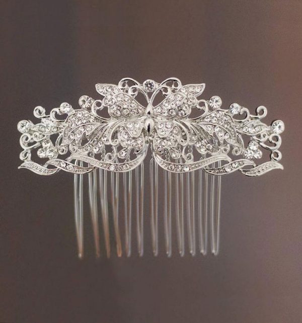 Acheter Pince à cheveux crocodile en cristal, couvre-chef, fleur, épingle à cheveux, strass, papillon, griffe, accessoires pour cheveux