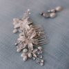 peigne mariage cristal perles naturelles