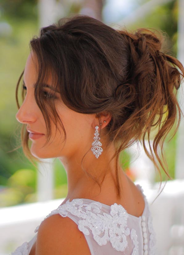 Boucles D'oreilles Fantaisie Turquoise Et Chocolat - Pour Mariage, Soirée, Robe De Cocktail - Neuf Avec étiquettes