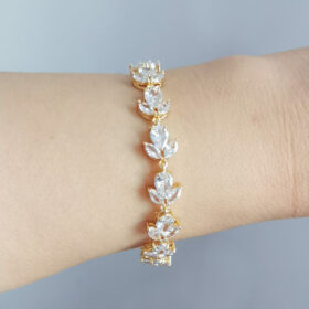 Bracelet mariage cristal argenté Cécilia