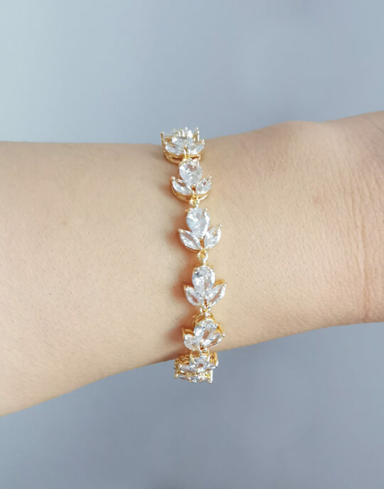 Bracelet mariage cristal argenté Cécilia