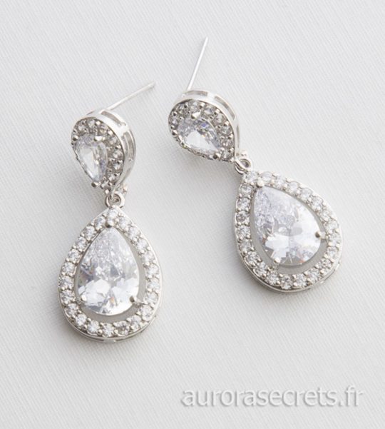 boucles d'oreilles mariée