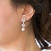 boucles d'oreilles perles nacrées et cristal Zircon