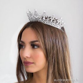 Diadème princesse cristal qualité premium, couronne mariage "Elisa"