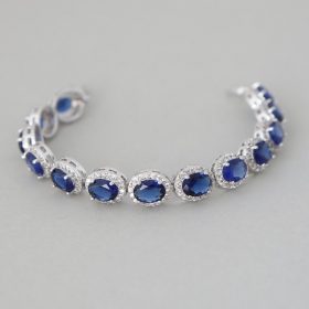 bracelet mariage cristal bleu