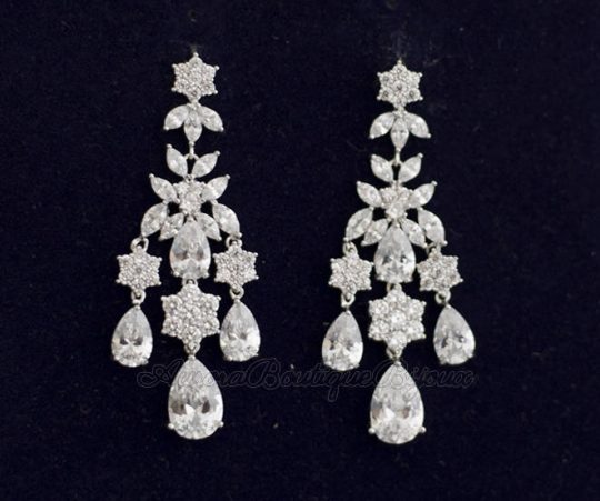 boucles d'oreille mariage longues chandelier