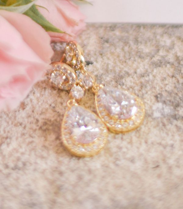 Parure De Bijoux Dorée Femme - Collier & Boucles D'Oreilles Carrées En Acier Inoxydable