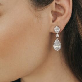 Boucles d’oreilles mariée cristal Swarovski « Anissa »