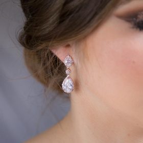 Boucles d’oreilles mariée cristal Swarovski