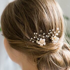 Pics coiffure mariage fleurs strass Muriel