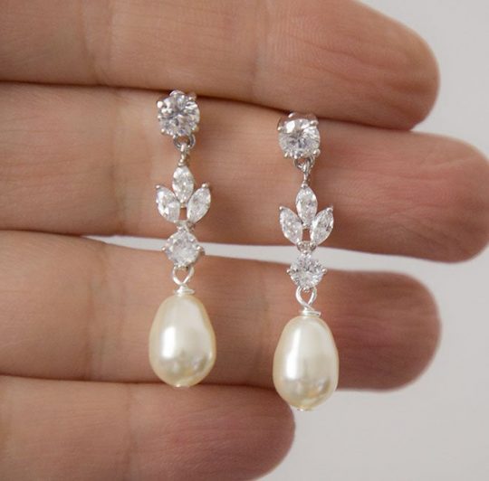 Boucles d'oreilles pour mariée