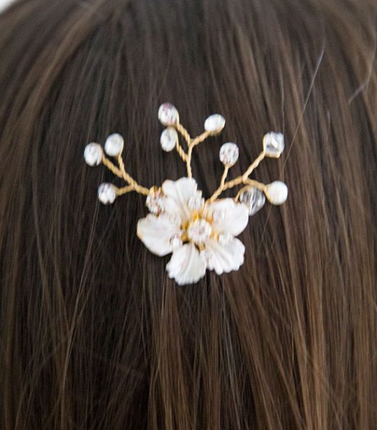 bijou cheveux mariage fleur