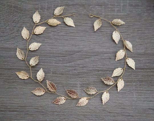 vigne bijoux tête feuilles