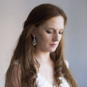 Boucles d’oreilles pour mariée chandelier Joséphine