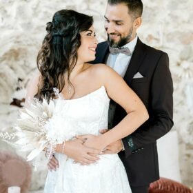 Bracelet pour mariée argenté fin et élégant « Colette »