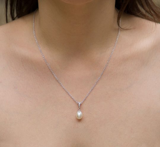 Collier de mariée perle naturelle