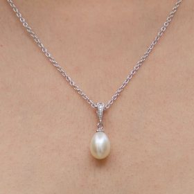 Collier de mariée perle naturelle "Romy"