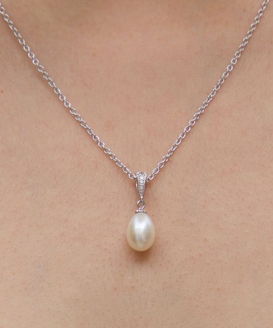 Collier de mariée perle naturelle "Romy"