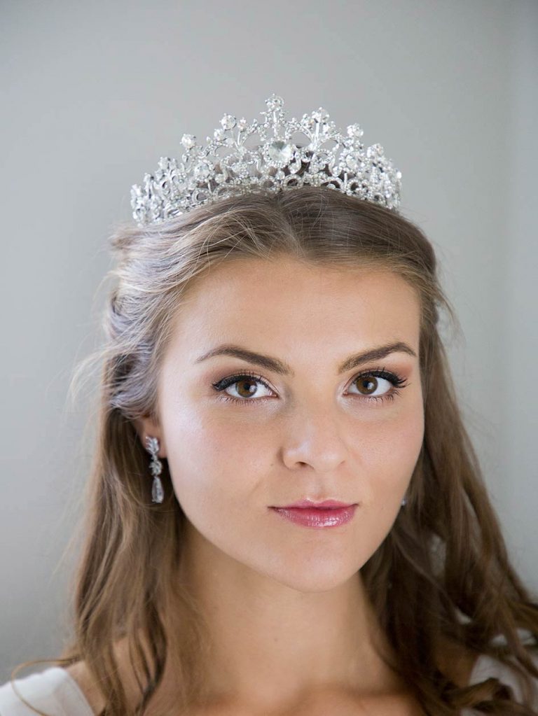 Diadème Couronne Mariage Cristal - Accessoire Princesse Pour Mariée Et Fêtes