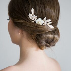 Bijou-de-cheveux-mariage-bohème-fleurs-feuilles-Aurélie