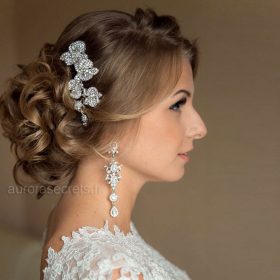 Bijou de cheveux pour mariage fleurs orchidées Renata 2