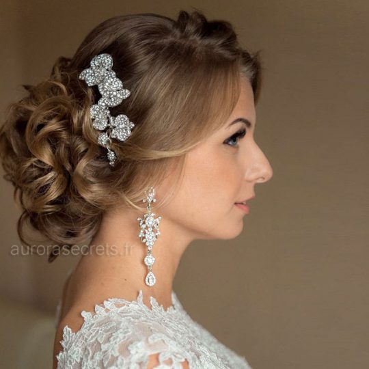 Bijou de cheveux pour mariage fleurs orchidées Renata 2