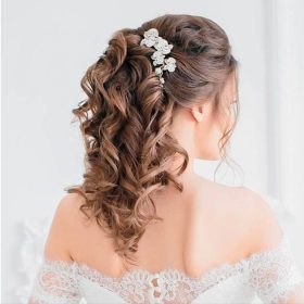 Bijoux de cheveux pour mariage fleurs orchidées Renata