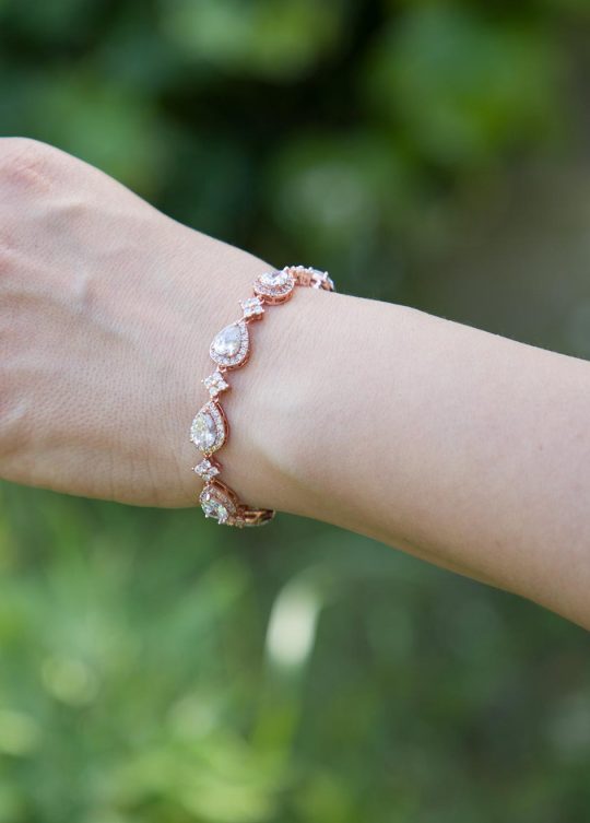 Bracelet pour mariée chic et élégant cristal Zircon Bella