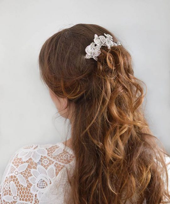 Bijoux de cheveux pour mariage fleurs orchidées Renata 2