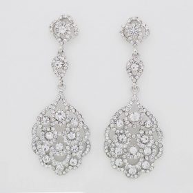 Boucles d’oreilles mariage chandelier vintage