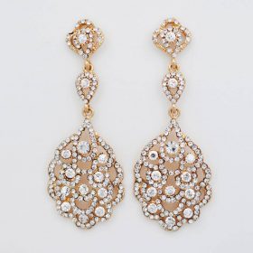 Boucles d’oreilles mariage vintage chandelier 3