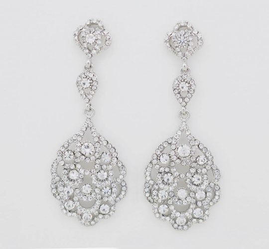 Boucles d’oreilles mariage chandelier vintage