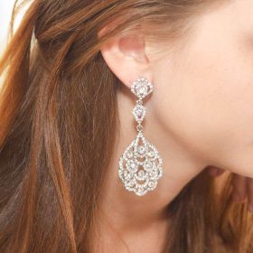 Boucles d’oreilles mariage vintage chandelier 4