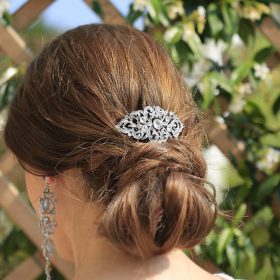 Broche à cheveux pour mariage cristal strass 2