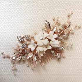 Bijou de cheveux mariage bohème perles fleurs Lola