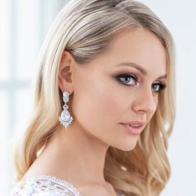 Boucles d’oreilles cristal pour mariée rétro chic Mélina