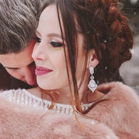Boucles d'oreilles cristal pour mariée 3
