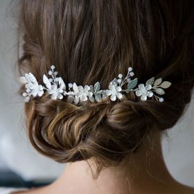 accessoire cheveux mariage bohème fleurs feuilles 2