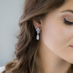 boucles d'oreilles strass mariée 2