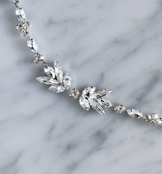 Bijou cheveux mariage, tiare romantique cristal Vassilena