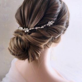 Bijou cheveux mariage, tiare romantique cristal Vassilena