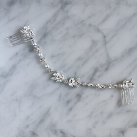 Bijou cheveux mariage, tiare romantique cristal Vassilena