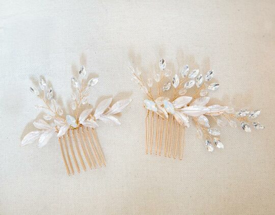 Bijoux de cheveux mariage peigne bohème feuilles « Lorie »