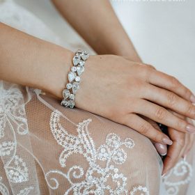 Bracelet mariée chic diamant zircon