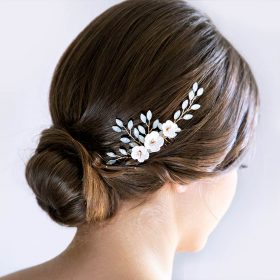 Bijoux de cheveux mariage feuilles fleurs et strass